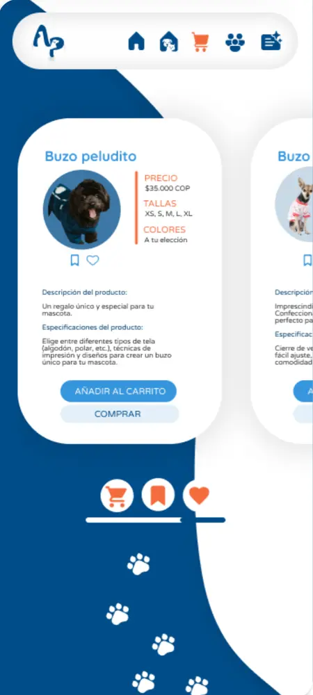 Pantalla móvil de producto: buzo peludito